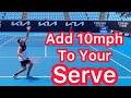 How Your Legs Can Add 10mph To Your Serve (Pro Tennis Technique)