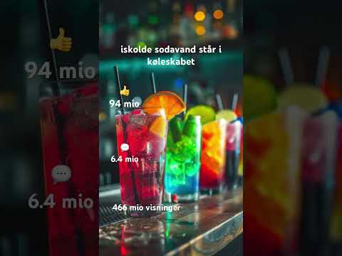 Iskolde sodavand står i køleskabet