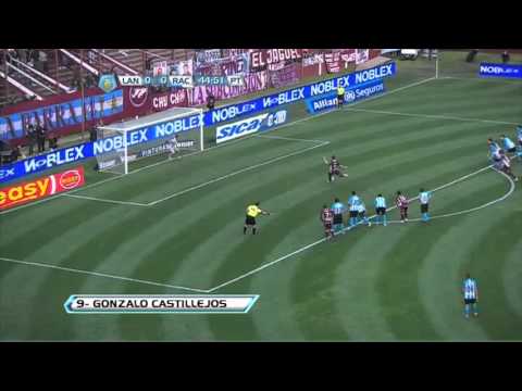 Lanús  VS Racing . Gol de Castillejos. (1-0)