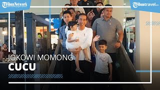Libur Akhir Pekan ala Jokowi, Ajak Cucu Main ke Playground di Mal