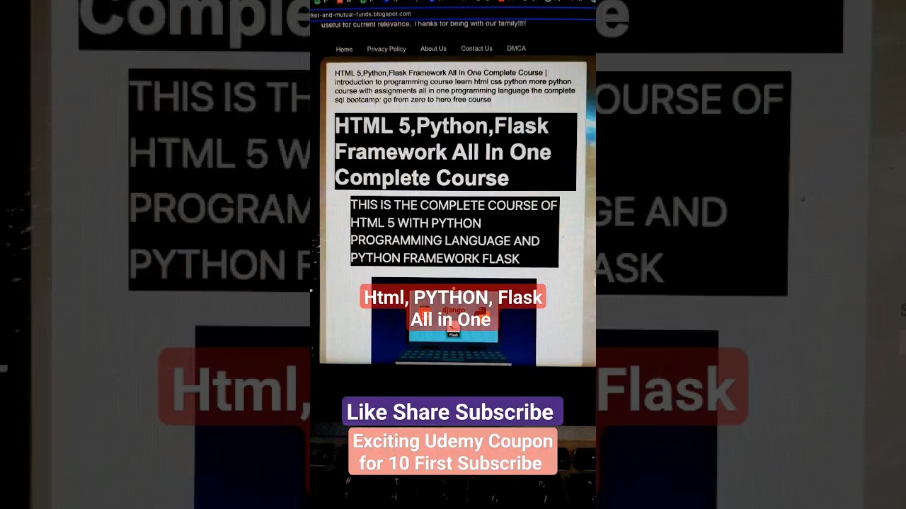 Html, Python, Flask free courses #udemy #udemypython #html #freecertificationcourses