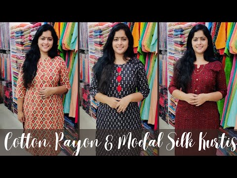 Daily Wear Printed Cotton, Rayon & Modal Silk Kurtis @TrendzAlappuzha