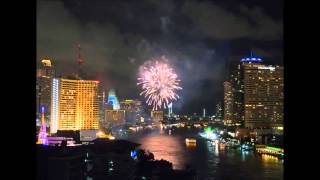 2015-06-08 Timelapse. Fireworks over Chao Phraya, Bangkok