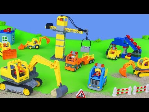 LEGO DUPLO Koparka, ciężarówka zabawki - Kopanie koparką - Excavator toys