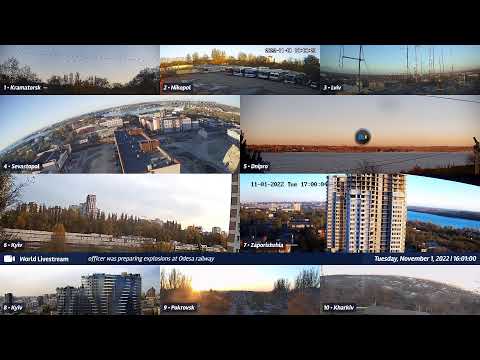 Live views from Ukraine 11/1/2022 A - Kramatorsk, Kharkiv, Kyiv, Zaporizhzhia and other cities