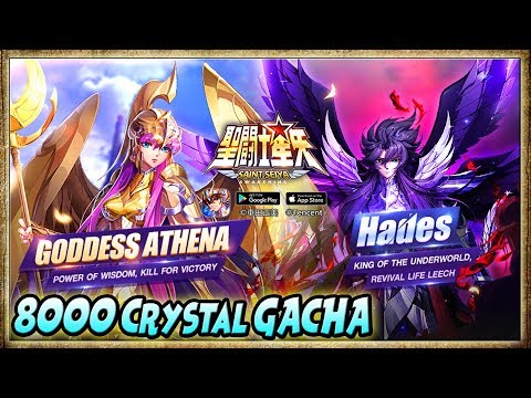 8000 Crystal GACHA ATHENA SS & HADES + OPEN COSMO - Saint Seiya Awakening