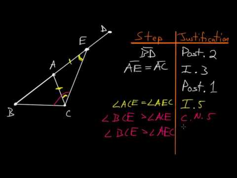 Euclid's Elements Book 1: Proposition 20, Side Lengths In A Triangle