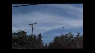 preview picture of video 'Endeavor Space Shuttle Fly Over of Ben Lomond, CA, Santa Cruz Mts'