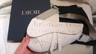 Dior x Daniel Arsham Newspaper print saddlebag unboxing/styling!