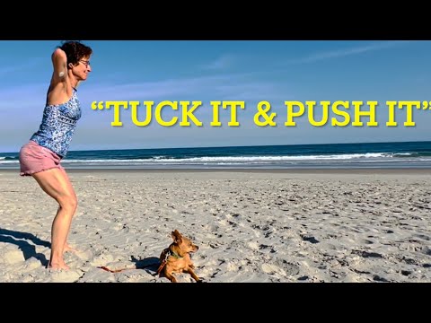 "Aloha Abs" Routine for Core - Miss Moonshine performs on Beach w Adam Fields coaching (& dog)