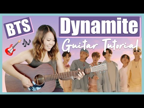 Dynamite Guitar Lesson Tutorial - BTS (방탄소년단) [Chords | Strumming | Full Cover]