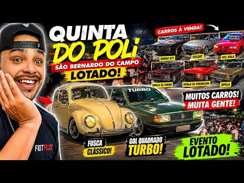 🚨 O QUINTAS DO POLI FICOU PEQUENO! 😱🔥 Carros Antigos no Poliesportivo SBC
