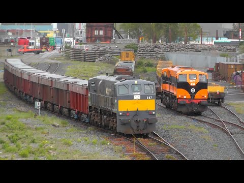 Retro 071 & IÉ 087 shunting around North Wall Yard, 9th May 2018