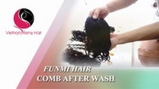 Video Tutorial| How to Comb Funmi Hair Extensions After Wash to Best
