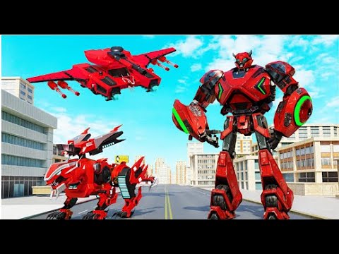 Flying Tank Transform Robot War Part-2 | New Lion Robot Android GamePlay | By Game Crazy