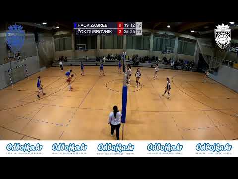 PRVA HRVATSKA ODBOJKAŠKA LIGA – seniorke, 15. kolo  HAOK ZAGREB – ŽOK DUBROVNIK