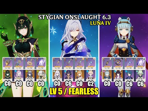 NEW Stygian Onslaught 6.3 - Lv 5 Fearless | C0 Nefer C0 Skirk C0 Ineffa Columbina | Genshin Impact