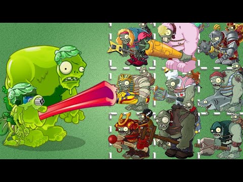 All Plants 1 POWER-UP vs Team Animal Zombies - Who Will Win? - Pvz 2 Challenge