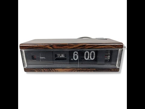 Mad Men Clock Vintage Copal Flip Clock Alarm Model 229 Retro Mid Century