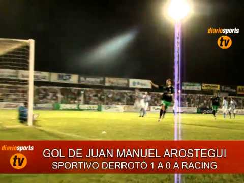 Gol de Aróstegui a Racing Diariosports.com