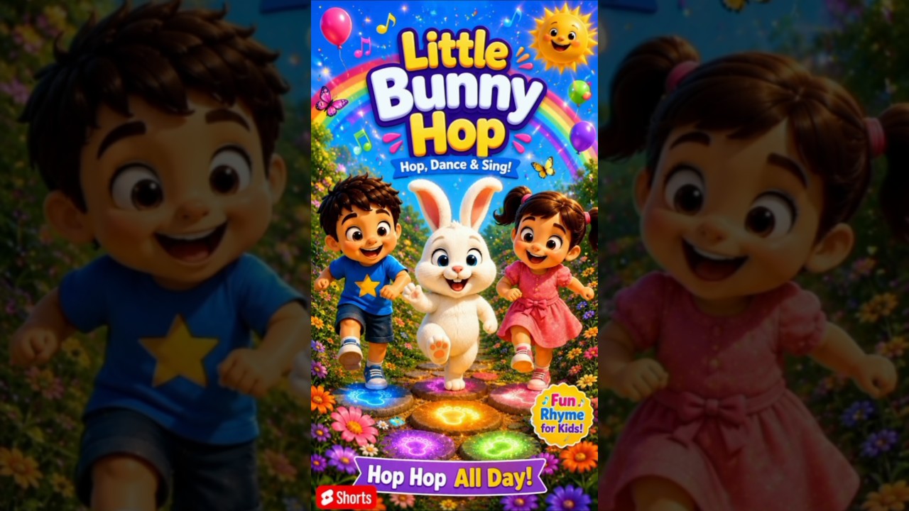 🐰 Little Bunny Hop Song | Fun  Rhyme for Kids | Dance & Sing! 🎵 #trending #viral #explore #shorts