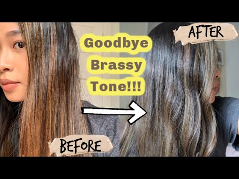 HOW I TONE MY BRASSY HAIR AT HOME | DARK BRUNETTE...