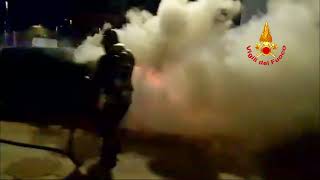 auto-in-fiamme-a-capriglia-l-intervento-dei-vigili-del-fuoco