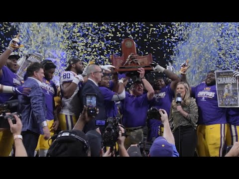 LSU celebrates SEC Championship win over Georgia