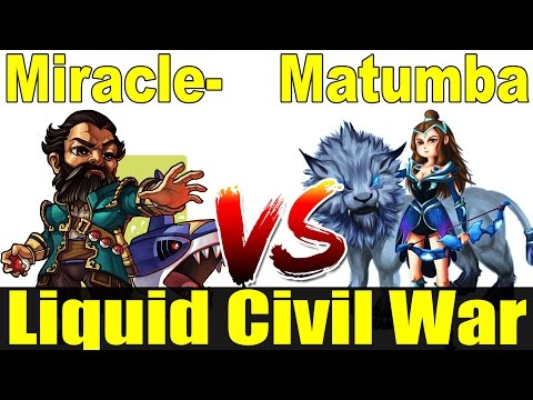 Miracle- Kunkka vs Matumbaman Mirana - Liquid Civil War | Dota 2 Gameplay Ranked Match