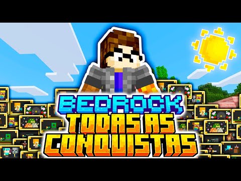 PASSEI 100 DIAS CONSEGUINDO TODAS AS CONQUISTAS DO MINECRAFT BEDROCK 1.20 - O FILME