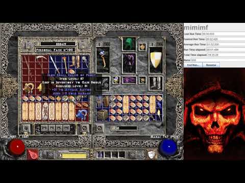 Diablo 2 - 600 Ancient Tunnels loot identification Blizz Sorc