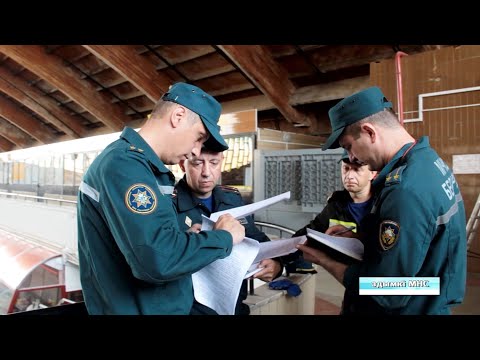"Пожар" на центральном рынке тушили сотрудники МЧС видео