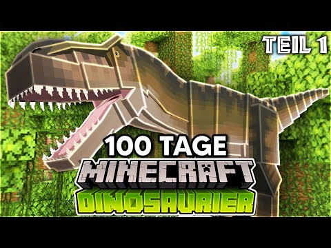 I Survive 100 Days Minecraft on a Dinosaur Island (Part 1)
