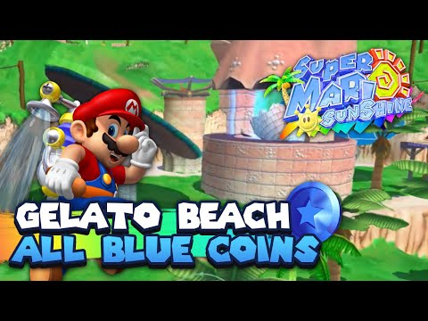 All 30 Blue Coins in Gelato Beach Guide | Super Mario Sunshine | 3D All Stars Nintendo Switch