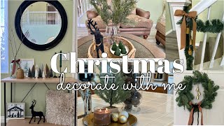 Christmas Decorate with Me 2023 | Entryway Table | Living Room | Kitchen Table