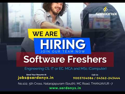 Software IT Freshers Hiring