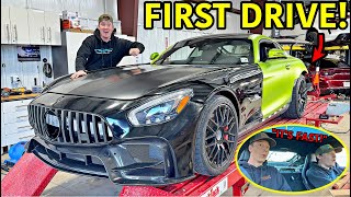 Rebuilding A Wrecked Mercedes AMG GTS....First Test Drive!!!