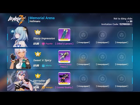 Honkai Impact 3 SEA | Memorial Arena Master | Hellmaru 31946 | SI SnS HoS (DuDu 4☆ & No Stig)