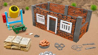 DIY Mini Tractor Delivers Bricks to Build a House on the Farm | Mechanical Science Project