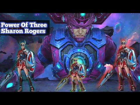 Three Sharon Rogers Against Galactus || Marvel Future Fight ||