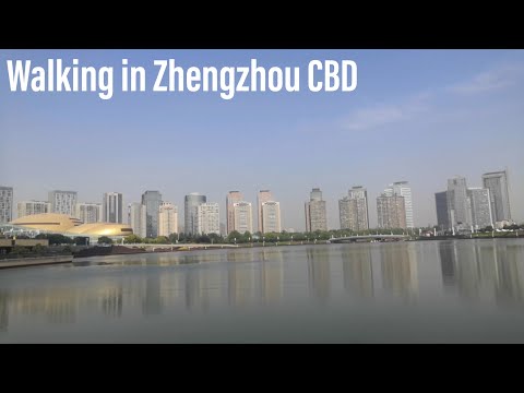 Caminhando no CBD do Distrito Leste de Zhengzhou, Henan, China. Road Trip 2020! Caminhada no CBD do Distrito Leste de Zhengzhou, Henan, China