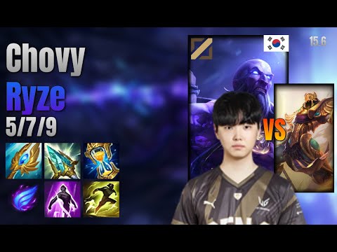 Chovy Mid Ryze vs Azir lol KR solo rank Full Game 15.6 | 쵸비 라이즈 vs 아지르