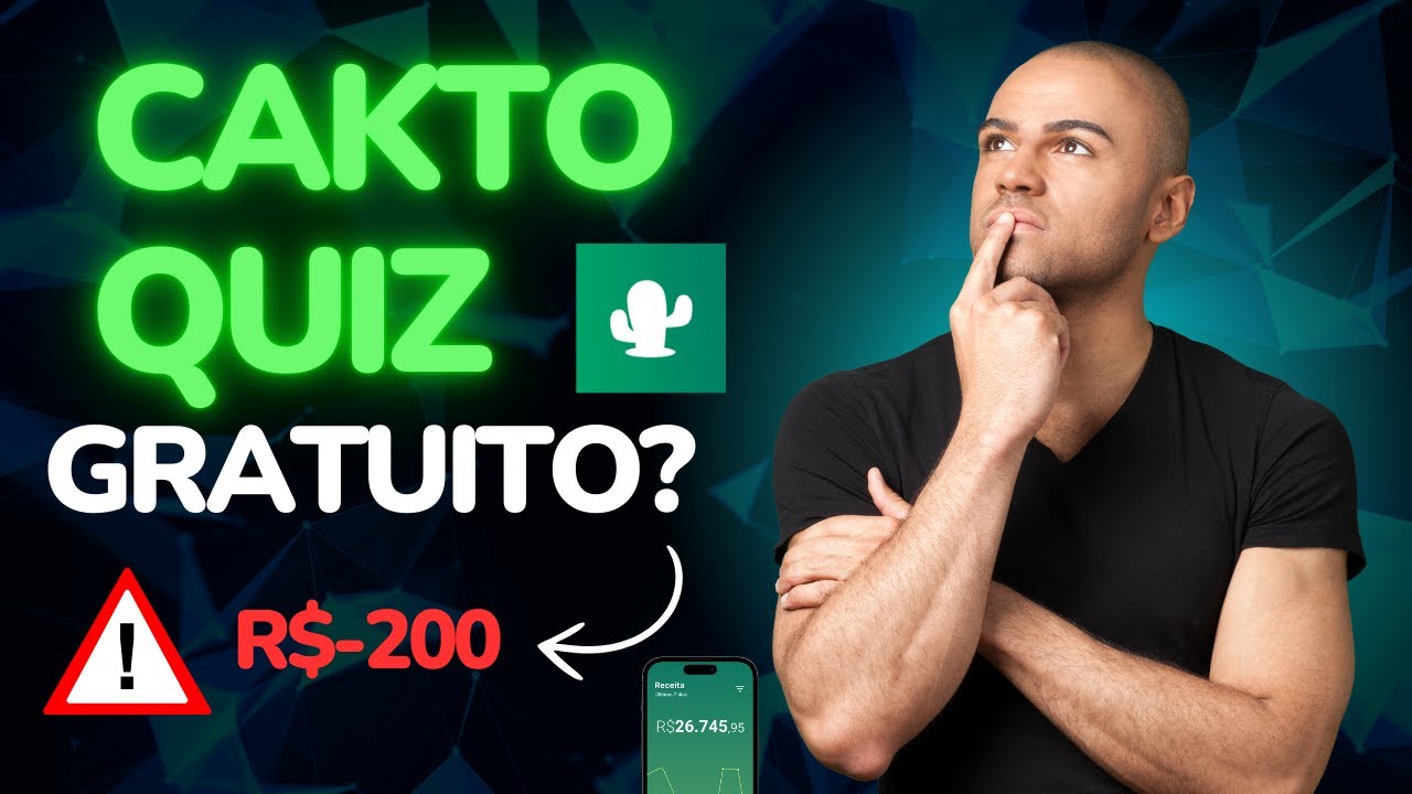 QUIZ INTERATIVO GRATUITO - (CAKTO QUIZ) - Como funciona? Vale a pena?