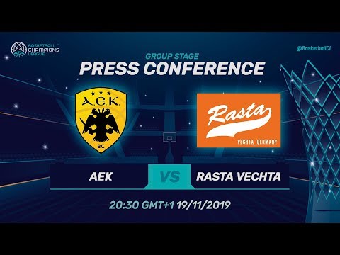 AEK v Rasta Vechta - Press Conference - Basketball Champions League 2019-20