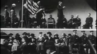 RMA Flag Service on the Steps of New York Public Library, 1919