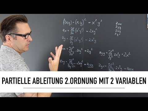 Differenzieren mehrdimensionale Analysis | Partielle Ableitung 2. Ordnung mit mehreren Variablen
