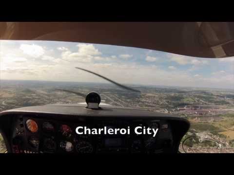 Charleroi - Saint-Hubert DA40 with GoPro (time lapse)