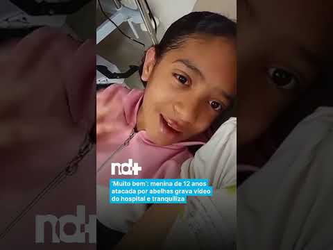 ‘Muito bem’: menina de 12 anos atacada por abelhas grava vídeo do hospital e tranquiliza