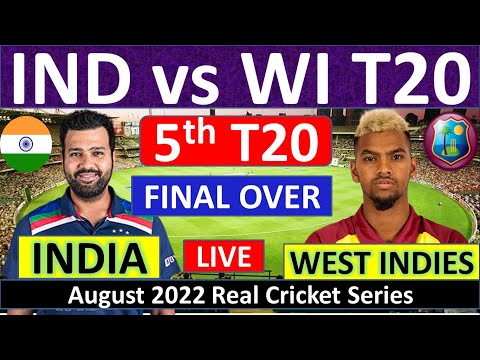 LIVE: India vs West Indies T20 Match Live | FINAL OVER | IND vs WI T20 Match Live | Real Cricket