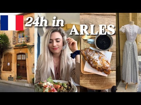 24h Solo in Arles 🇫🇷 | French Vlog with Subtitles – Van Gogh, Roman ruins & Cafés